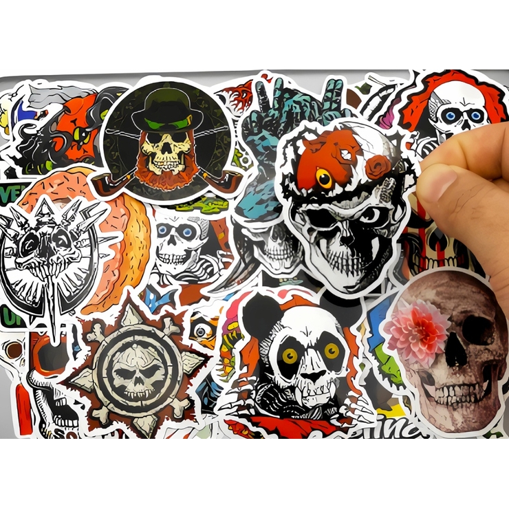Набір стікерів Skulls-2 (color) (stk-011) (50 шт.) Набір стікерів Skulls-2 (color) (stk-011) (50 шт.)