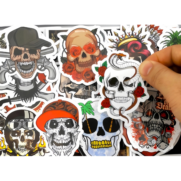 Набір стікерів Skulls (color) (stk-004) (50 шт.) Набір стікерів Skulls (color) (stk-004) (50 шт.)