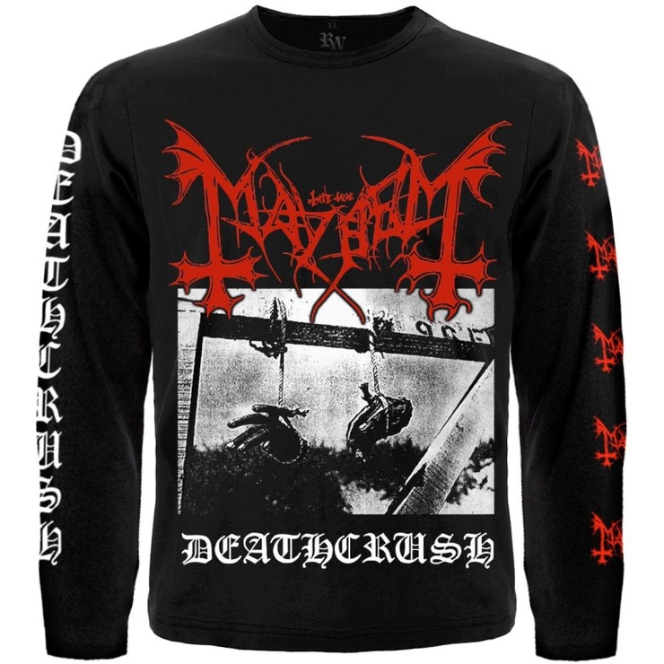 Футболка с длинным рукавом Mayhem "Deathcrush" (с печатью на рукавах)