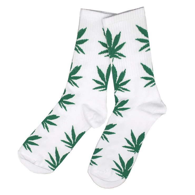 Шкарпетки Конопляні листя (білі) р.36-44 (tr)