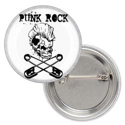 Значок Punk Rock (череп с булавками)