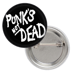 Значок Punk’s Not Dead (white logo)