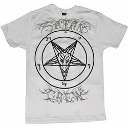Футболка Satan Crew (пентаграмма) (белая футболка)