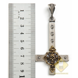 Кулон готичний Перевернутий хрест з черепом