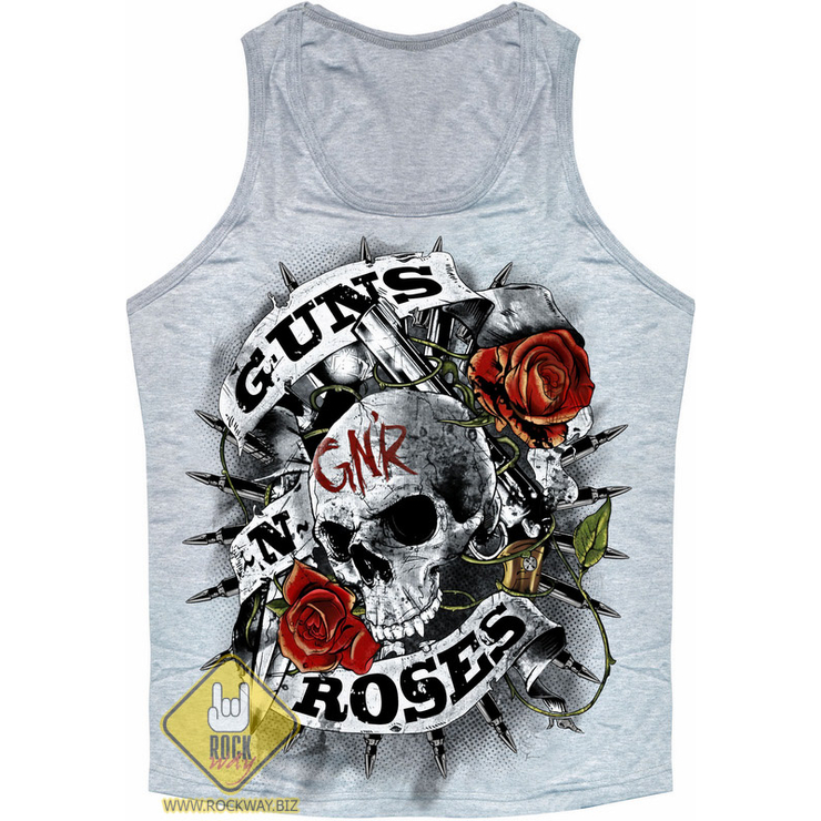 Меланж майка Guns’n’Roses (череп)