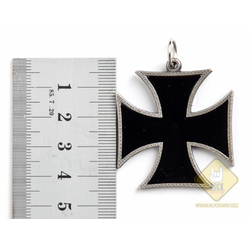 Кулон готичний Мальтійський хрест чорний