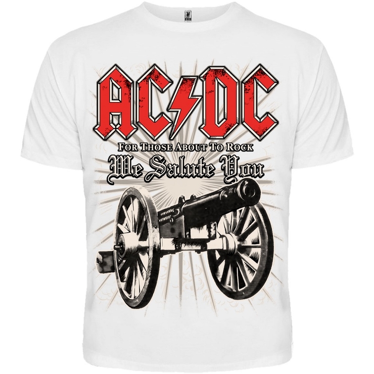 Футболка AC/DC "For Those About To Rock" (белая футболка) Футболка AC/DC "For Those About To Rock" (белая футболка)