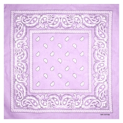 Бандана Огурцы бело-черные на сиреневом фоне