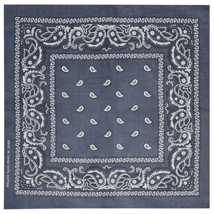 Бандана Огірки біло-чорні на графітовому тлі