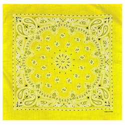 Бандана Огірки подвійні біло-чорні на жовтому тлі