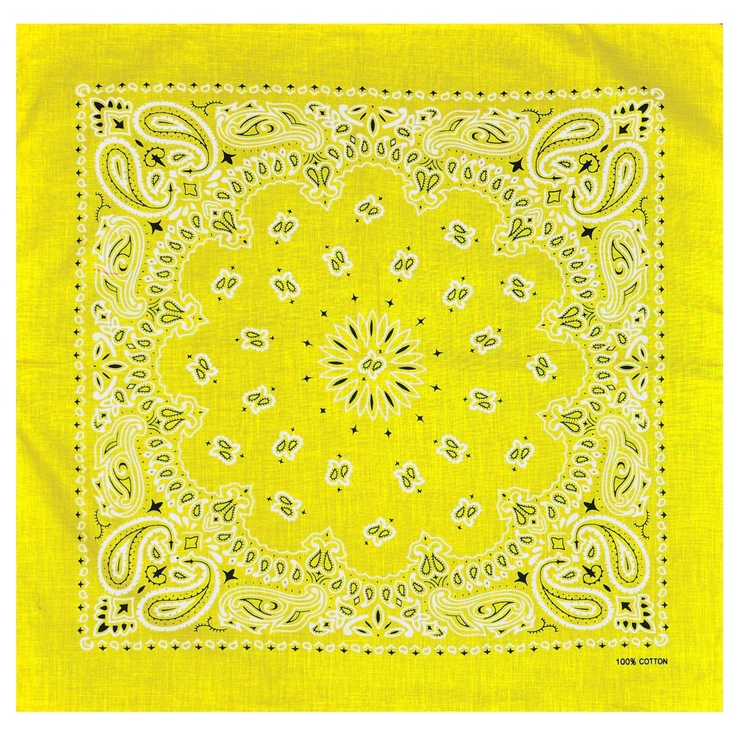 Бандана Огірки подвійні біло-чорні на жовтому тлі Бандана Огірки подвійні біло-чорні на жовтому тлі