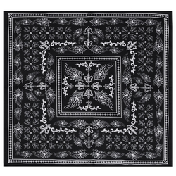 Бандана Візерунок Геральдична лілія на чорному тлі