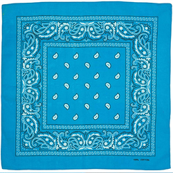 Бандана Огурцы бело-черные на голубом фоне