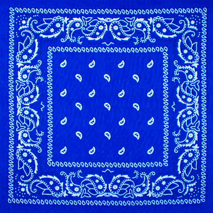 Бандана Огірки біло-чорні на синьому тлі Бандана Огірки біло-чорні на синьому тлі