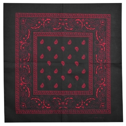 Бандана Огірки червоні на чорному тлі