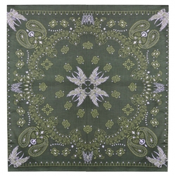 Бандана Турецький візерунок на тлі кольору оливи