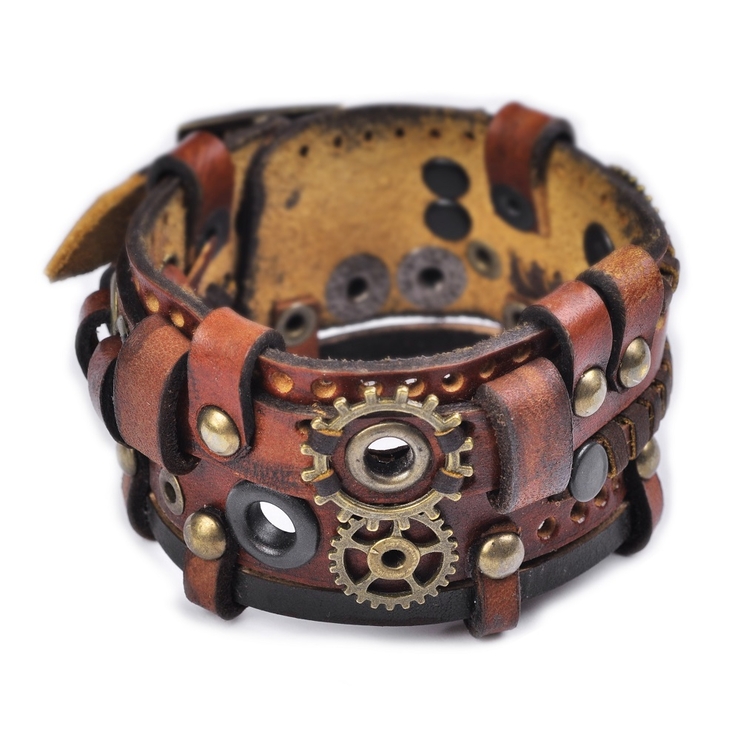 Браслет Стимпанк коричневый (bsp-32) Браслет Стимпанк коричневый (bsp-32)