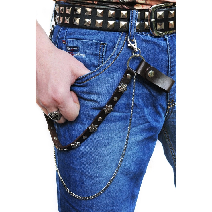 Ланцюг з шкіряним ремінцем (ch-026)