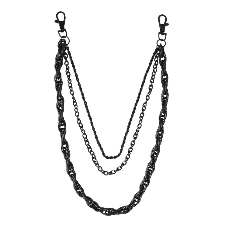 Ланцюг потрійний чорний (крутне плетіння) (ch-025) Ланцюг потрійний чорний (крутне плетіння) (ch-025)