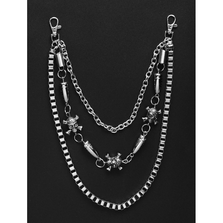 Ланцюг потрійний (черепа і кулі) (ch-007)