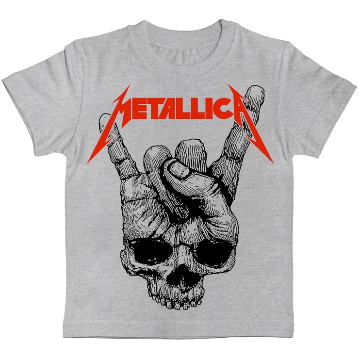 Дитяча футболка Metallica (Skull Sign of the Horns) меланж Дитяча футболка Metallica (Skull Sign of the Horns) меланж