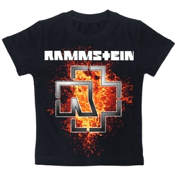 Детская футболка Rammstein (flaming logo) черная