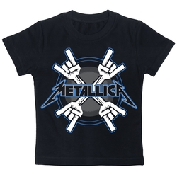 Детская футболка Metallica (metal horns) черная