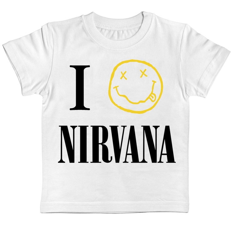 Дитяча футболка Nirvana (I love Nirvana) біла