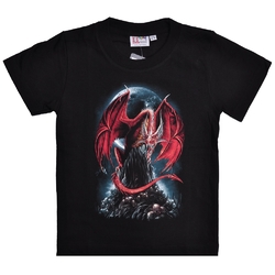Детская футболка Красный дракон на скале (Rock Eagle, светится в темноте)
