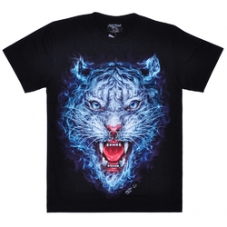 Футболка Синий тигр (3D, светится в темноте)