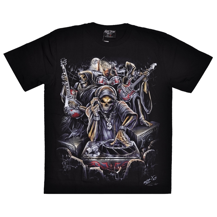 Футболка Skeleton DJ and Rock Band (светится в темноте) Футболка Skeleton DJ and Rock Band (светится в темноте)