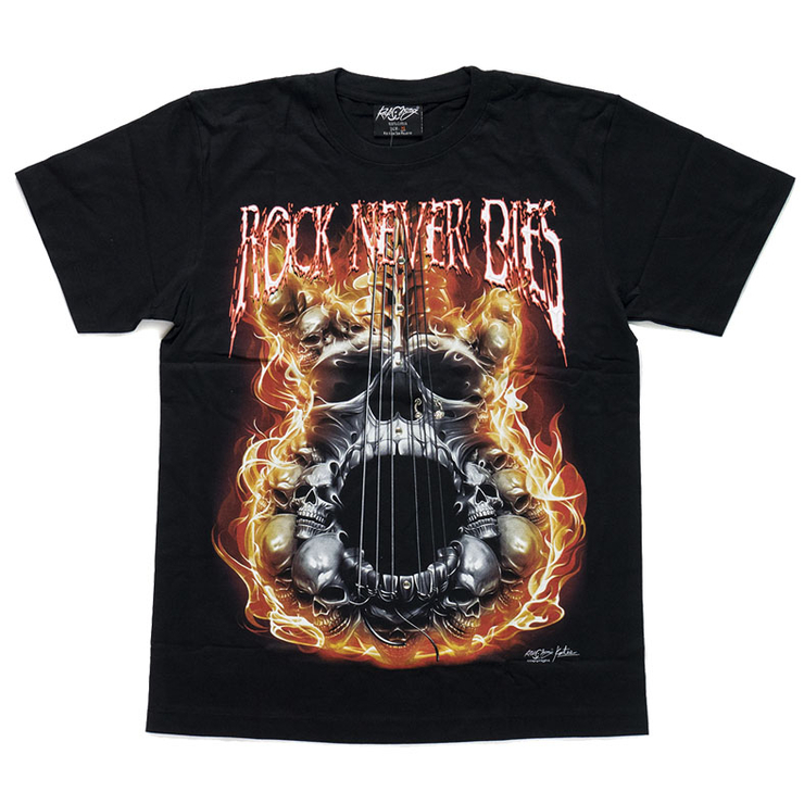 Футболка Череп-гітара "Rock Never Dies" (3D, світиться в темряві) Футболка Череп-гітара "Rock Never Dies" (3D, світиться в темряві)