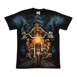 Футболка Скелет в бандані на мотоциклі (Rock Eagle, Total t-shirt)