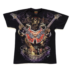 Футболка Скелет с гітарами (Rock Time) світиться в темряві (Rock Chang, High Definition Full HD-glow in the dark)