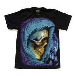 Футболка Смерть на тлі кельтского кладбища (світиться в темряві) (Rock Chang, High Definition Full HD-glow in the dark)