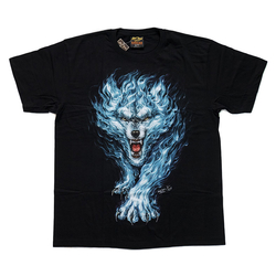 Футболка Синий волк (светится в темноте)