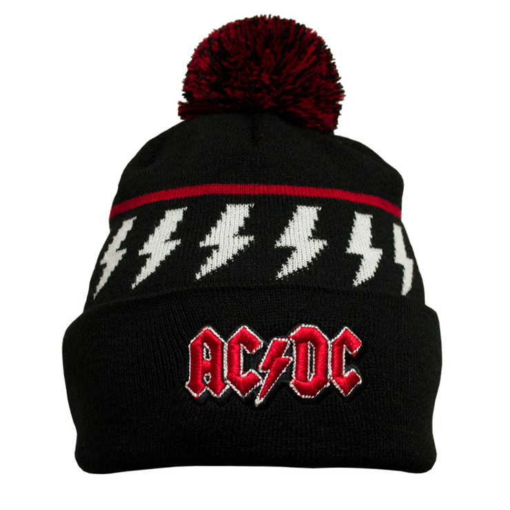 Шапка AC/DC "High Voltage" з жакардовим візерунком та об’ємною вишивкою Шапка AC/DC "High Voltage" з жакардовим візерунком та об’ємною вишивкою