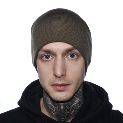 Шапка олива без вышивки Шапка олива без вышивки