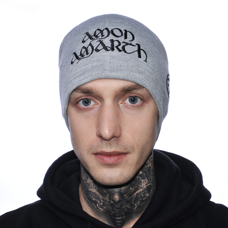 Шапка с вышивкой Amon Amarth серая