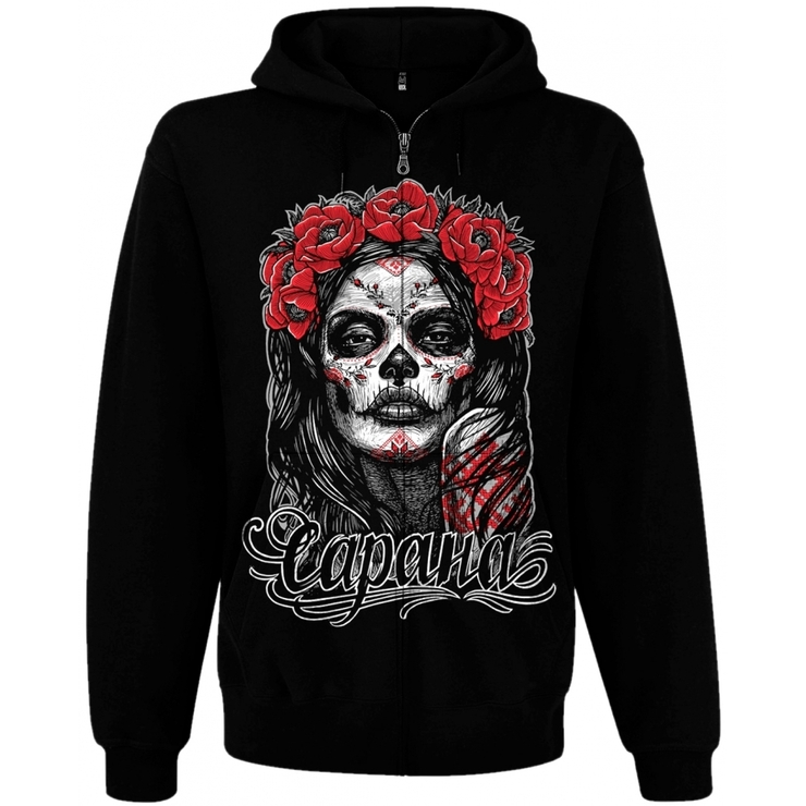 Худі Сарана - Muerte (black) на блискавці