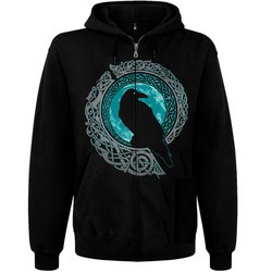 Худи Ворон (Валькнут) на молнии