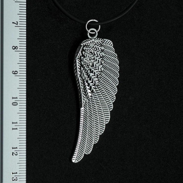 Кулон Крило велике двостороннє (колір сталевий)