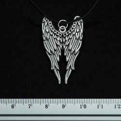 Кулон Сверхъестественное (Supernatural) - крылья ангелов (цвет стальной)