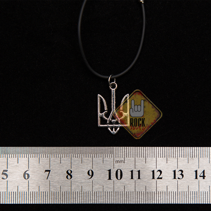 Кулон Тризуб (цвет стальной)