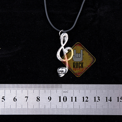 Кулон Скрипковий ключ з черепом