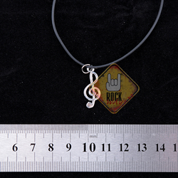 Кулон Скрипичный ключ (серебряный цвет)