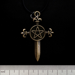 Кулон Кинжал с пентаграммой (цвет бронза)