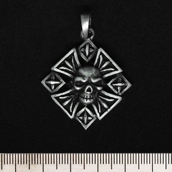 Кулон Хрест з черепом (pth-089)