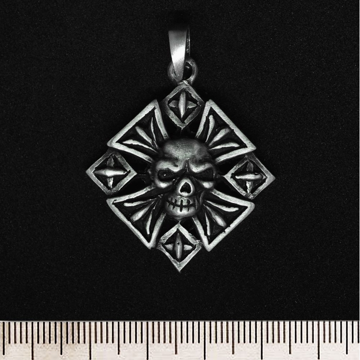 Кулон Хрест з черепом (pth-089) Кулон Хрест з черепом (pth-089)