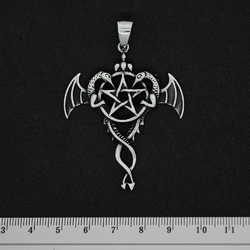 Кулон Два дракона с пентаграммой (SS-027)